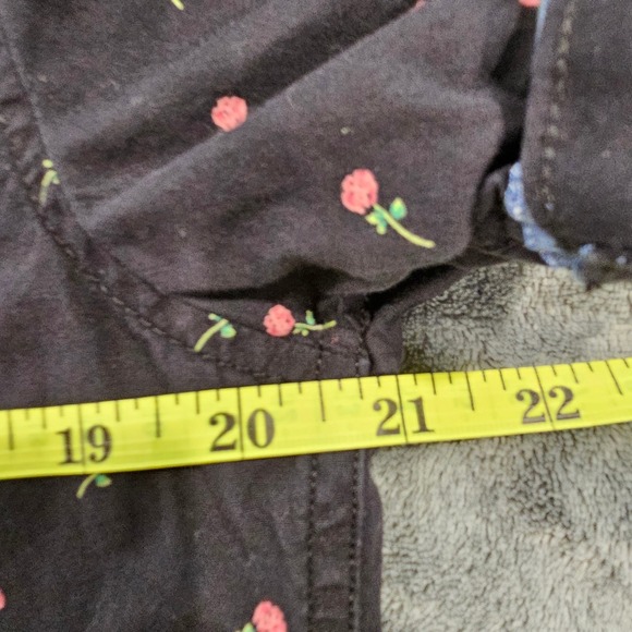 Aeropostale Mens Medium Rose Print Short Sleeve Button‎ Down Shirt - Picture 7 of 8